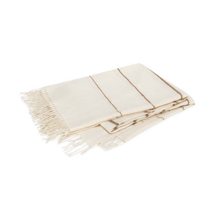 Cream Amelia Stripe throw.