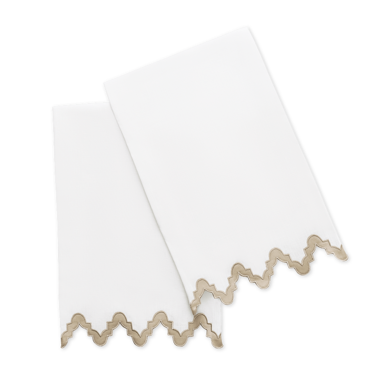 Aziza Guest Towels - set of 2 in Khaki - View 1