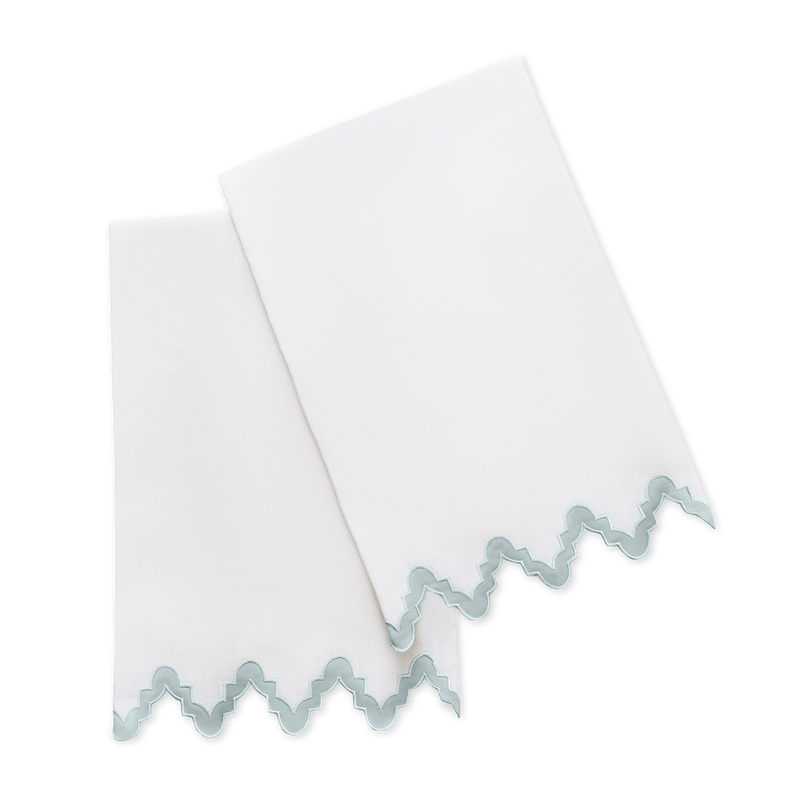 Aziza Guest Towels - set of 2 in Pool - View 1