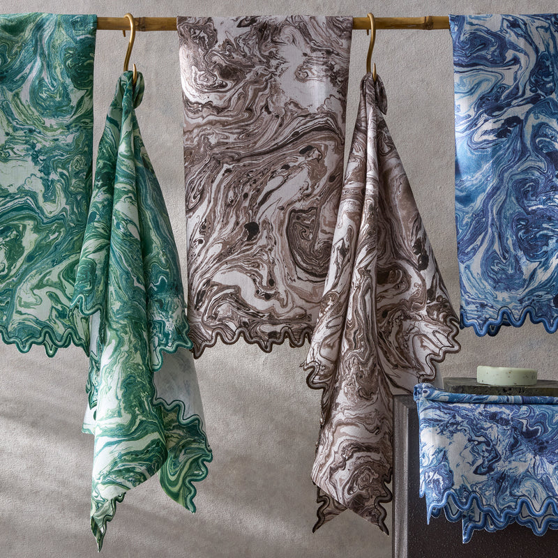 Balthazar Guest Towels - set of 2 in Topaz - View 1