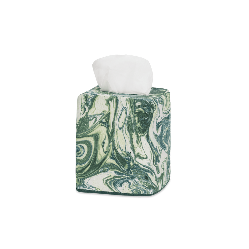 Balthazar Tissue Box Cover in Emerald - View 1