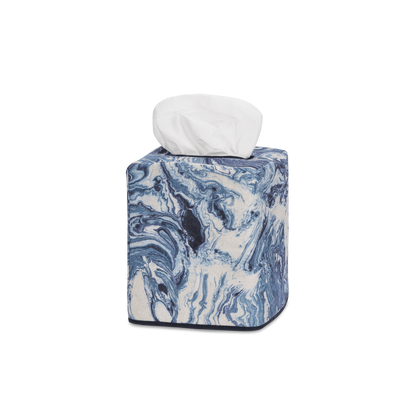 Blue Balthazar tissue box cover.