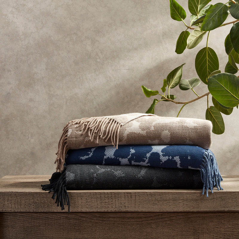 Cadiz Throw in Dappled Sapphire - View 3