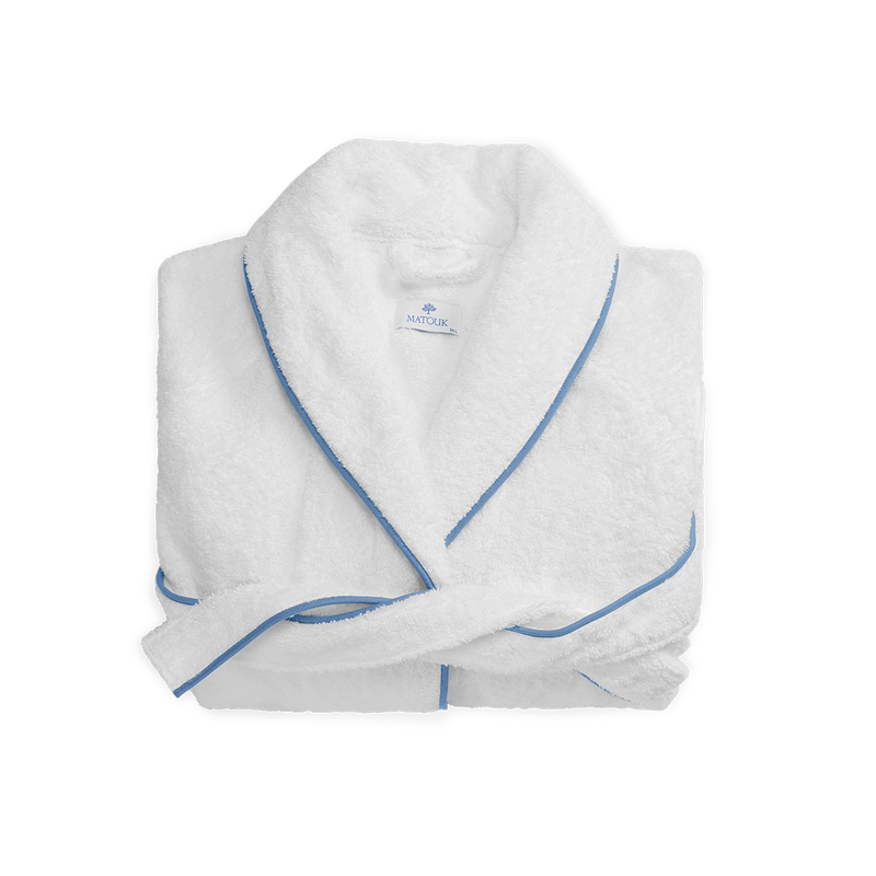 Cairo Robe in White &amp; Azure - View 1