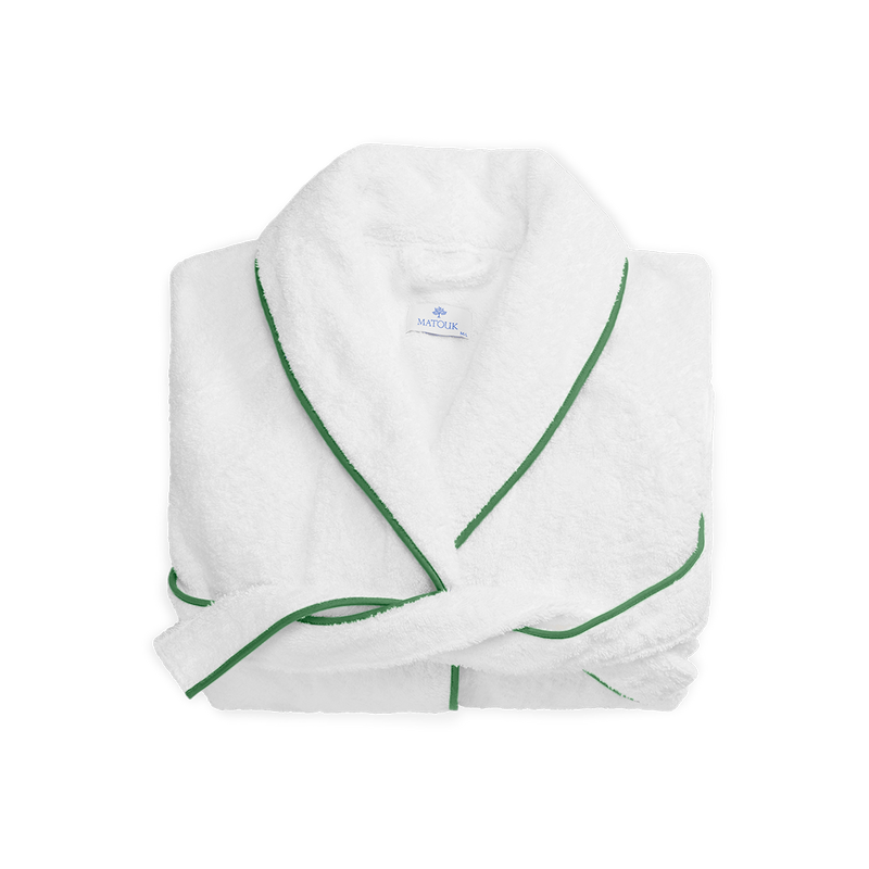 Cairo Robe in White &amp; Palm - View 1