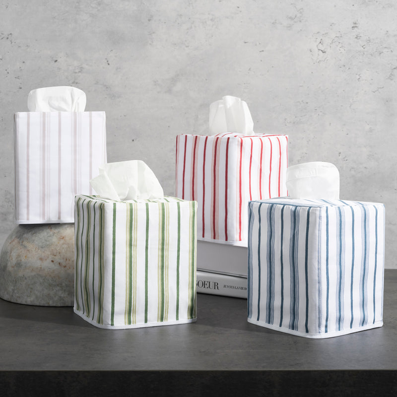 Calypso Tissue Box Cover in Pebble - View 1