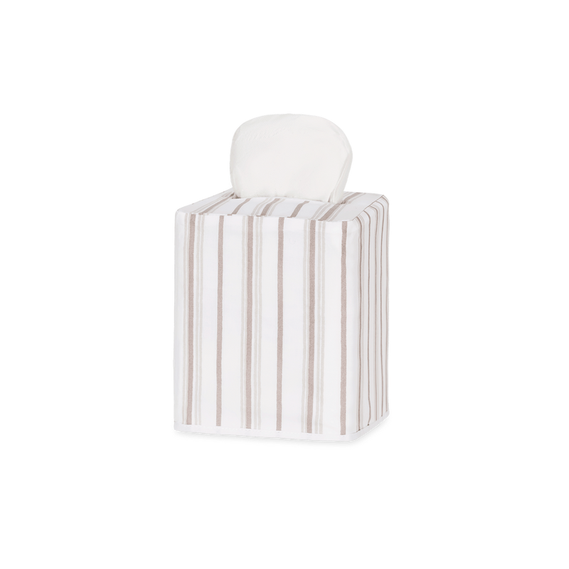 Calypso Tissue Box Cover in Pebble - View 1