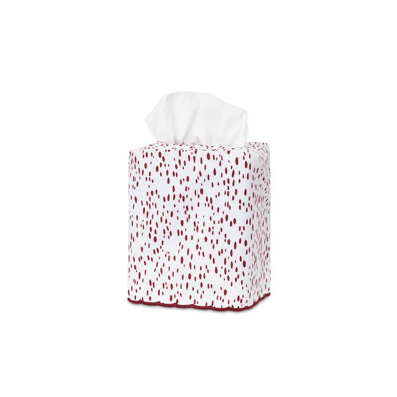 Celine Tissue Box Cover in Redberry - View 1