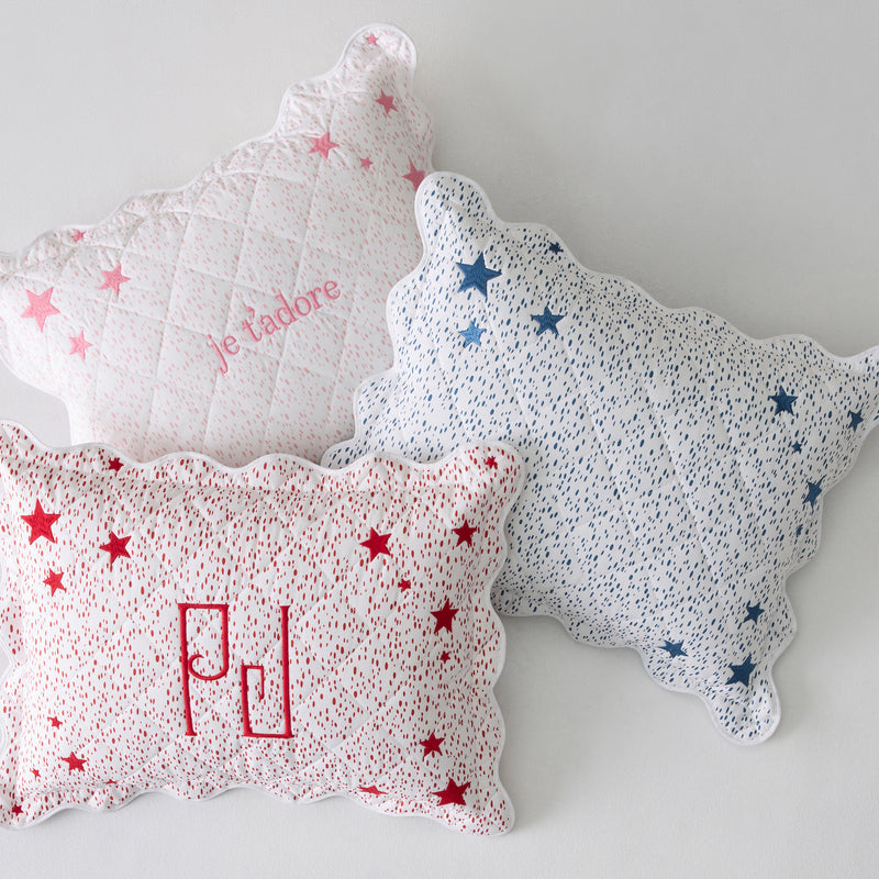 Celine Stars Mini Pillow in Prussian Blue - View 1