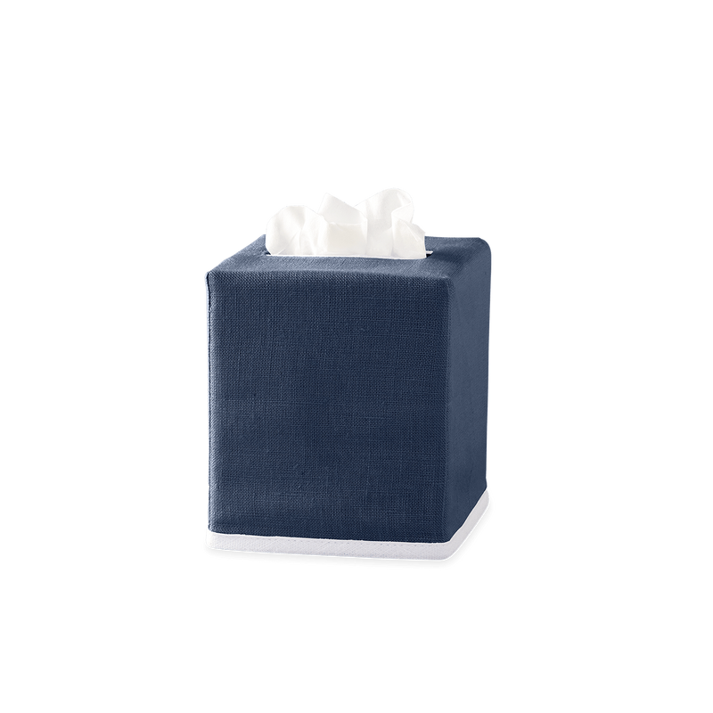 Chelsea Tissue Box Cover in Navy - View 1