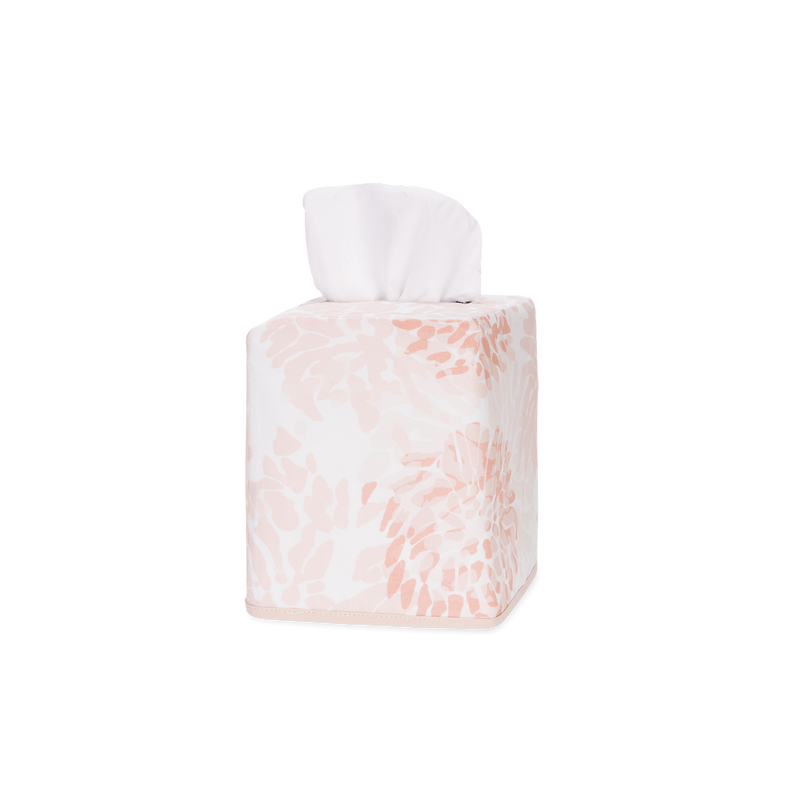 Chrysanthemum Tissue Box Cover in Blush - View 1