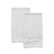 Pale pink-gray Daphne guest towels.