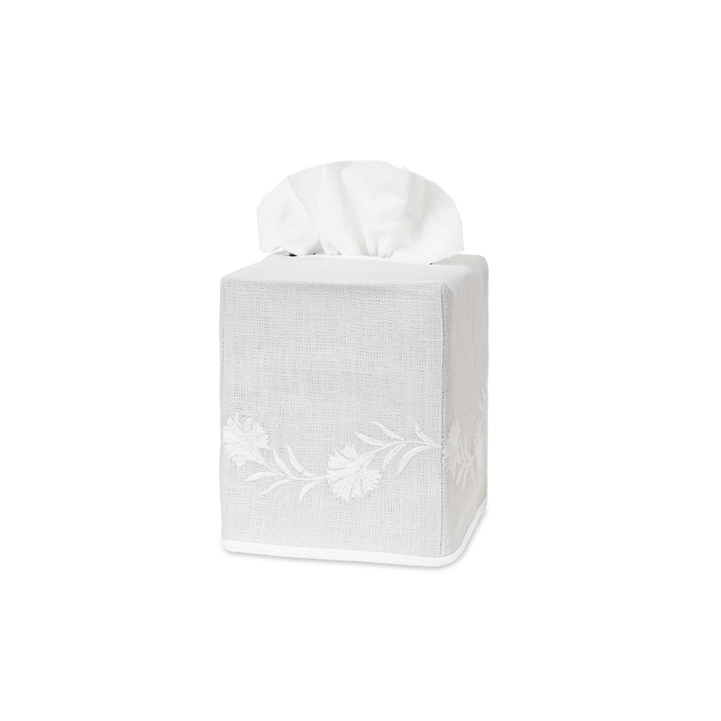 Daphne Tissue Box Cover in Quartz &amp; White - View 1
