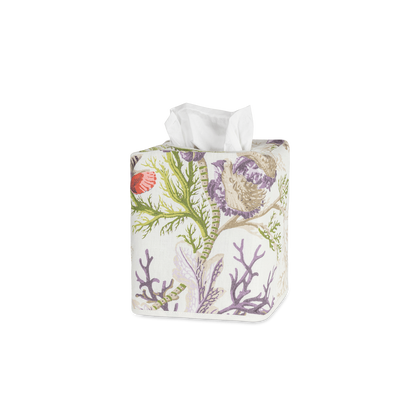 Sea orchid Del Tesoro Linen tissue box cover.