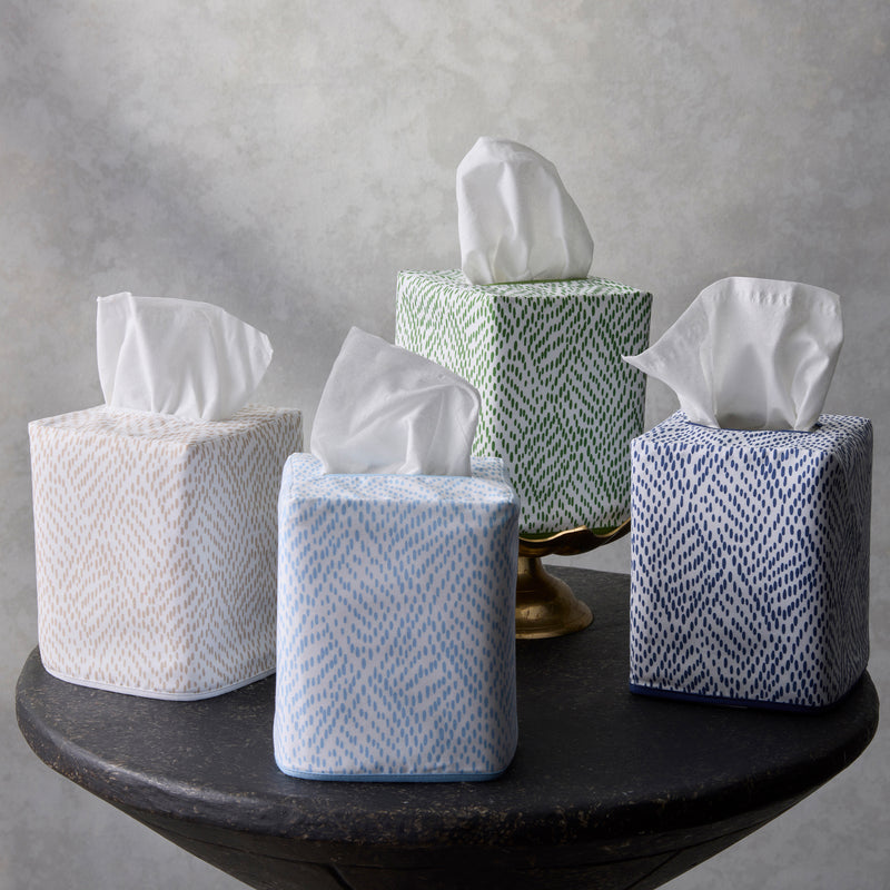Duma Diamond Tissue Box Cover in Sky - View 1