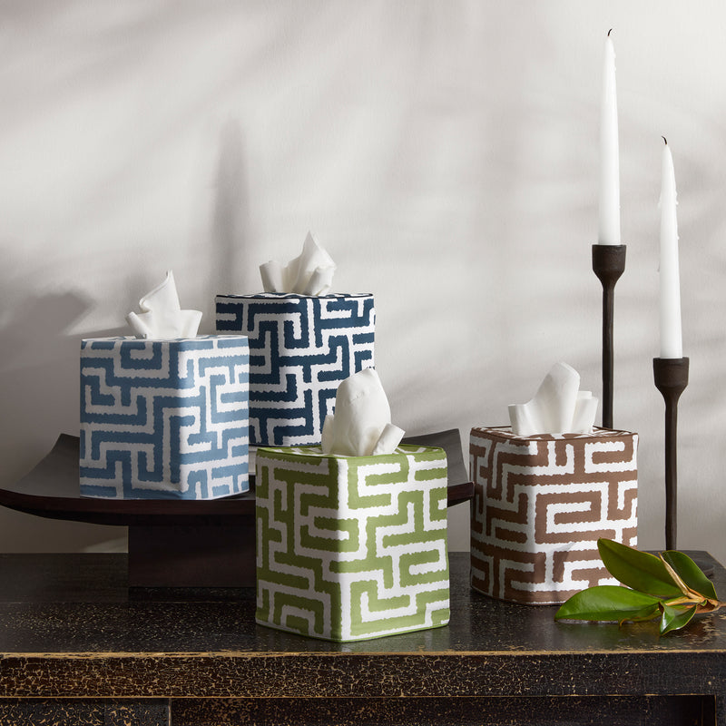 Gabriel Tissue Box Cover in Mocha - View 1