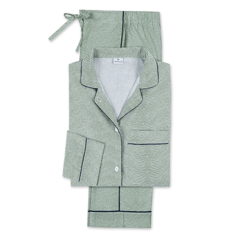 Jasper Pajama Set in Green &amp; Navy - View 1