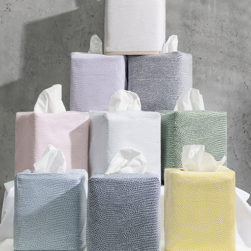 Jasper Tissue Box Cover in Hazy Blue - View 1