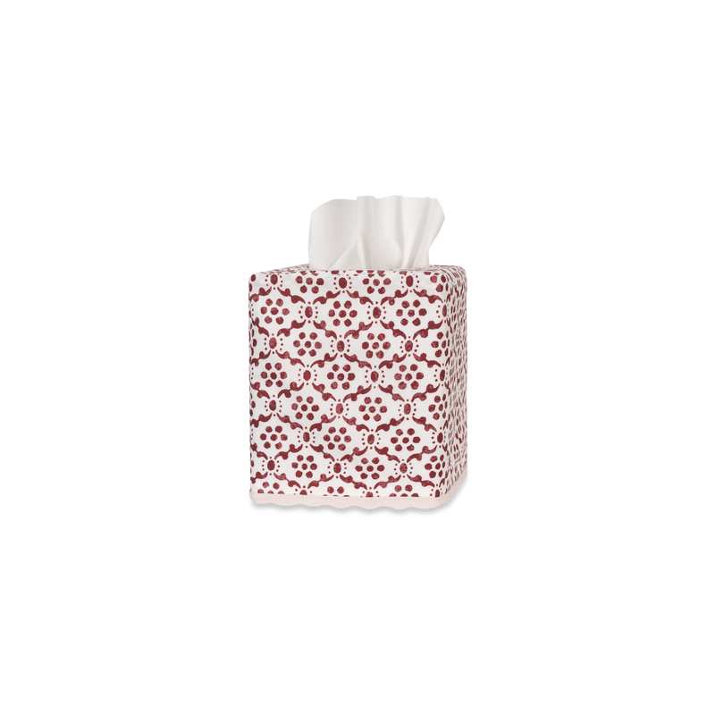 Laksha Tissue Box Cover in Carnelian - View 1