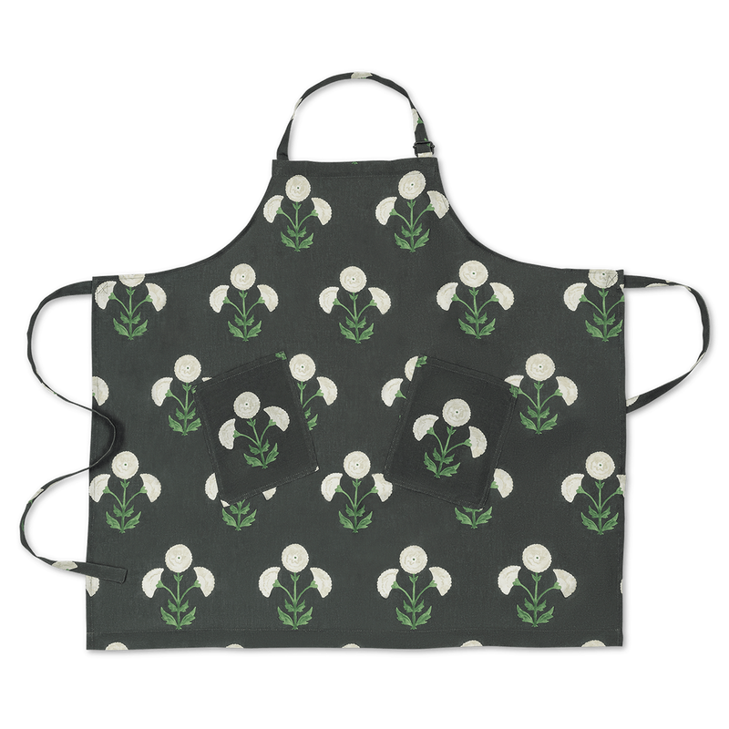Linen Apron in Gisele Moonflower - View 1