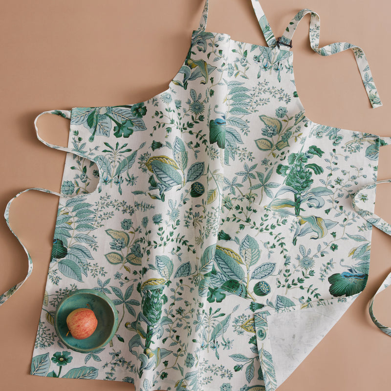 Linen Apron in Tiger Palm Tigereye - View 2