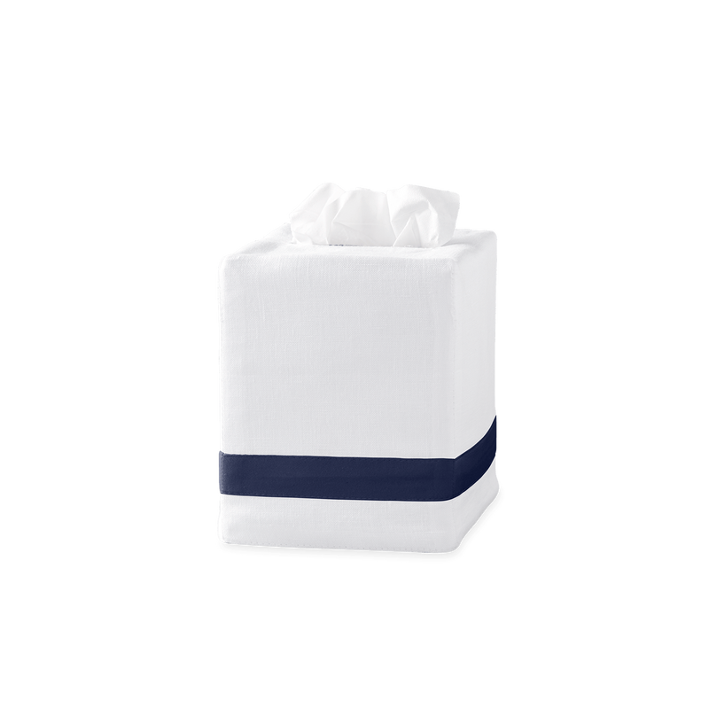 Lowell Tissue Box Cover in Navy - View 1