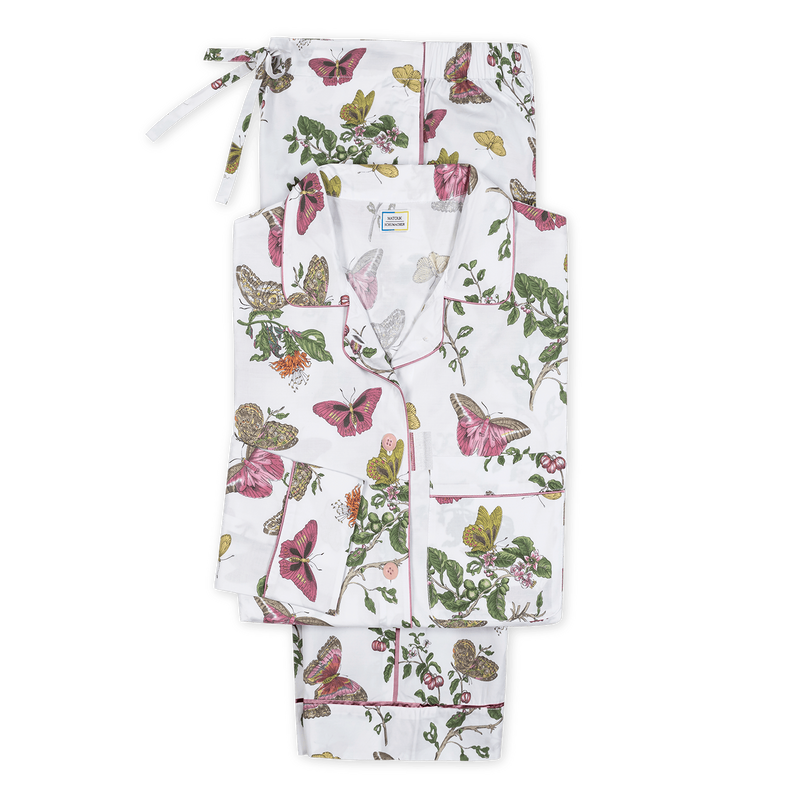 Luca Pajama Set in Baudin Butterfly Pink - View 1