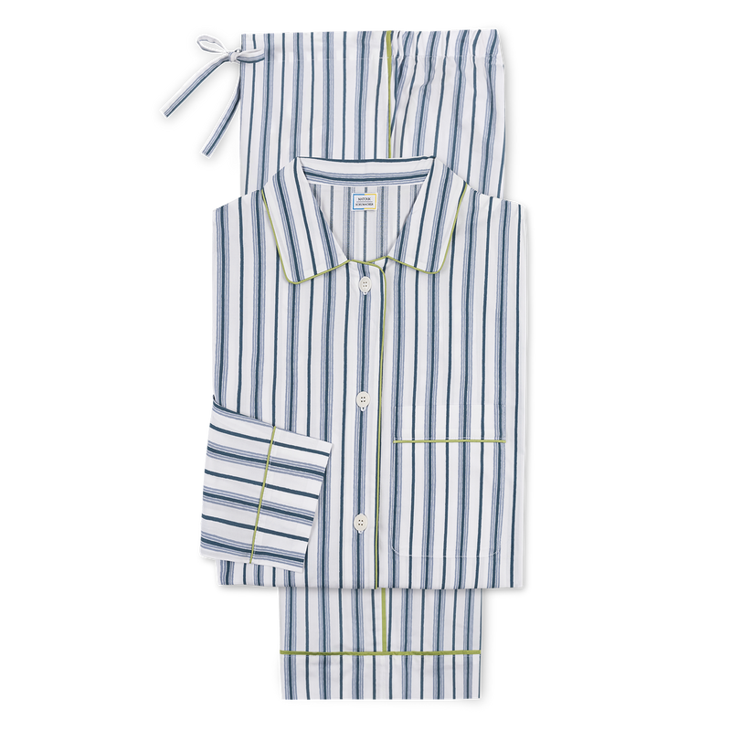 Luca Pajama Set in Calypso Prussian Blue - View 1
