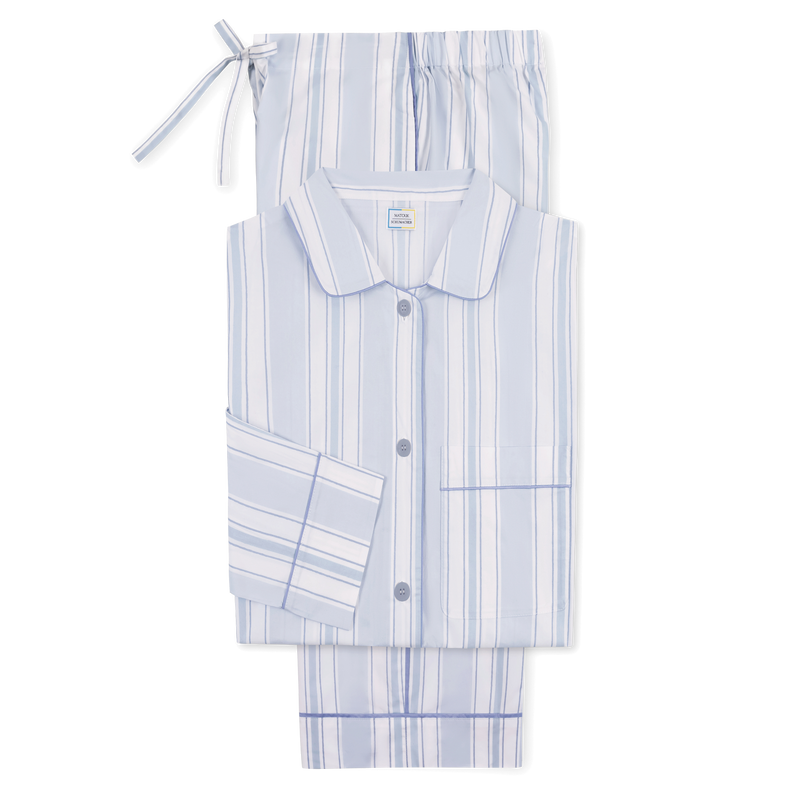 Luca Pajama Set in Elio Blue - View 1