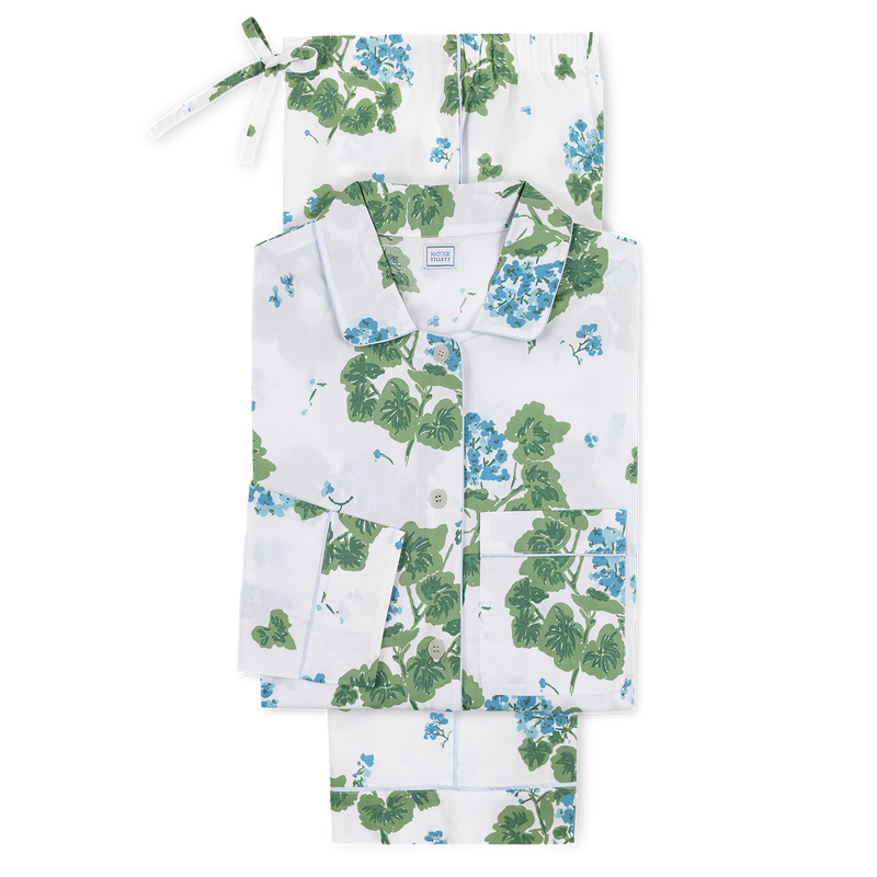 Luca Pajama Set in Geranium Blue - View 1