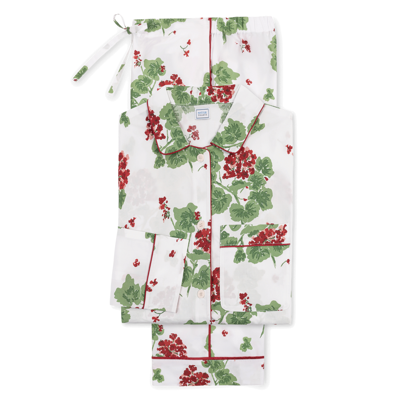 Luca Pajama Set in Geranium Scarlet - View 1