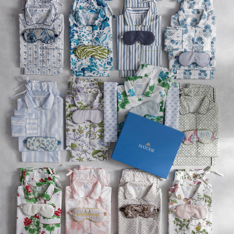 Luca Pajama Set in Cabanon Stripe Blue - View 1