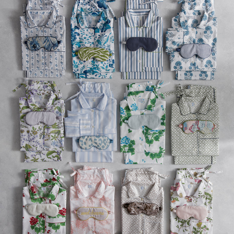 Luca Pajama Set in Cabanon Stripe Blue - View 2