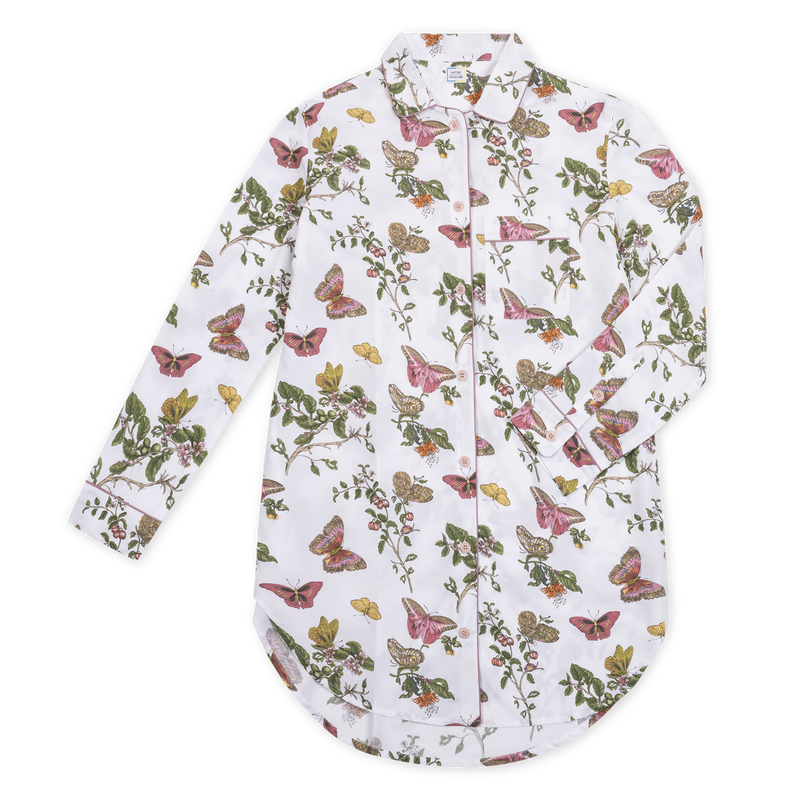 Luca Sleep Shirt in Baudin Butterfly Pink - View 1