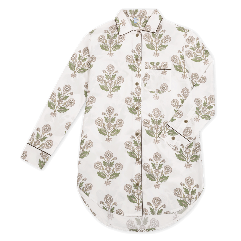 Luca Sleep Shirt in Dalila Pebble - View 1