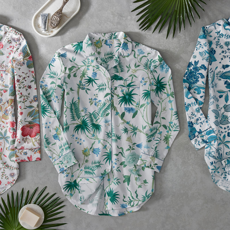 Luca Sleep Shirt in Palmyra Emerald - View 3