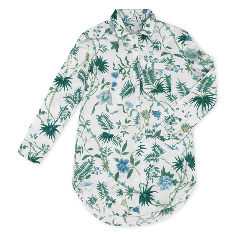 Luca Sleep Shirt in Palmyra Emerald - View 1