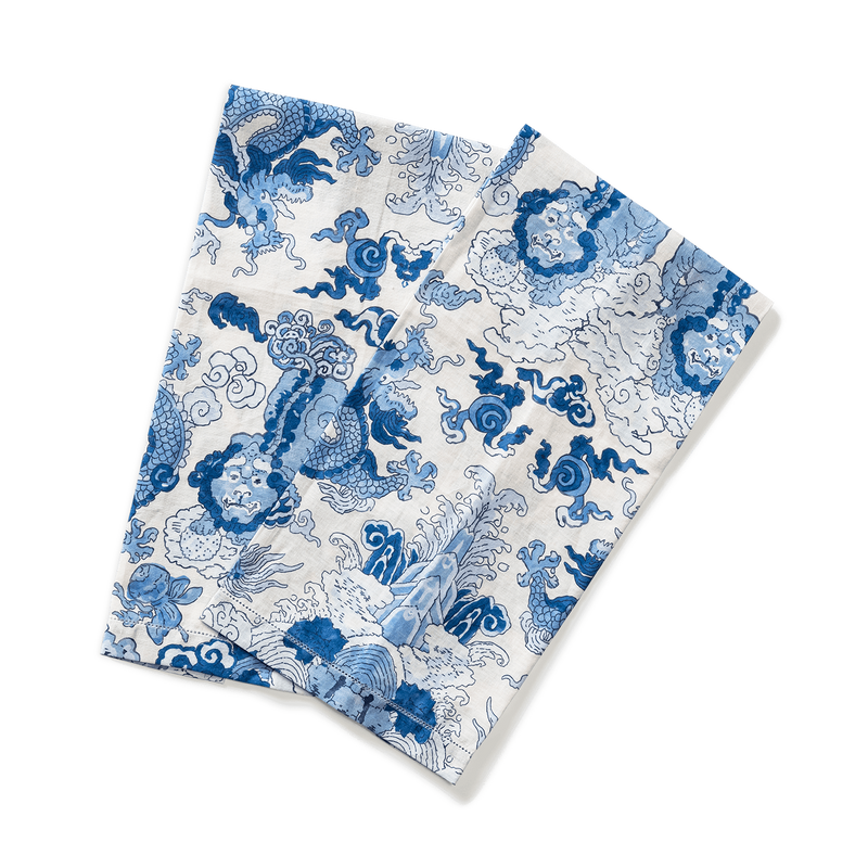Magic Mountain Guest Towels - set of 2 in Porcelain Blue - View 1