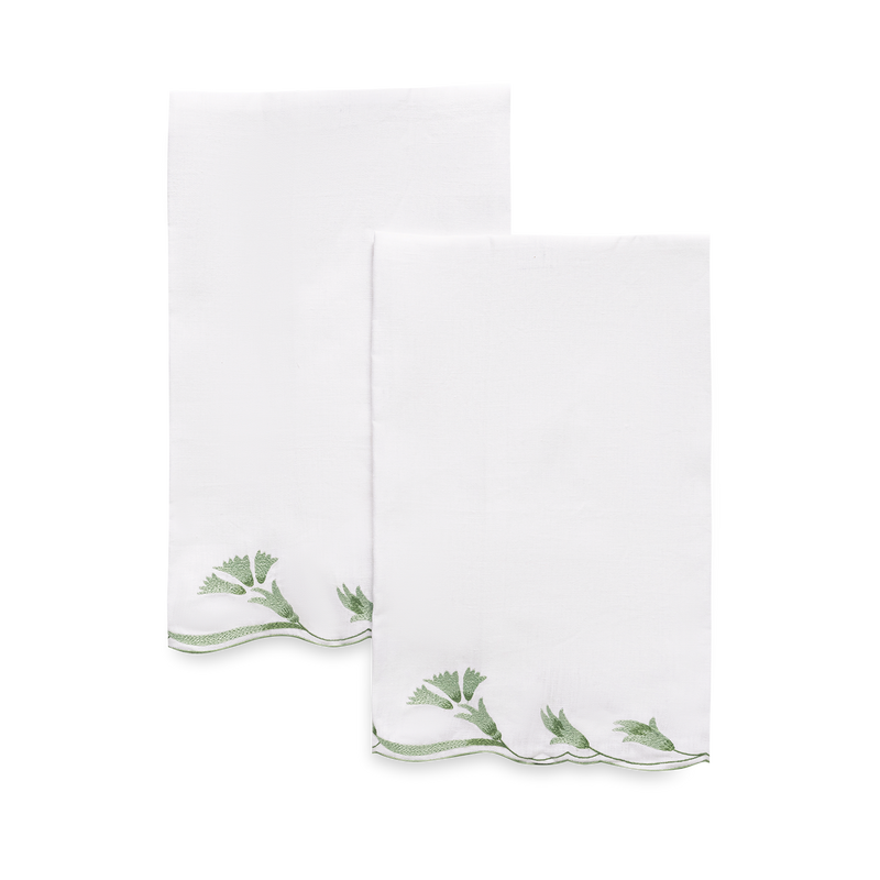 Marcella Guest Towels - set of 2 in Clover - View 1