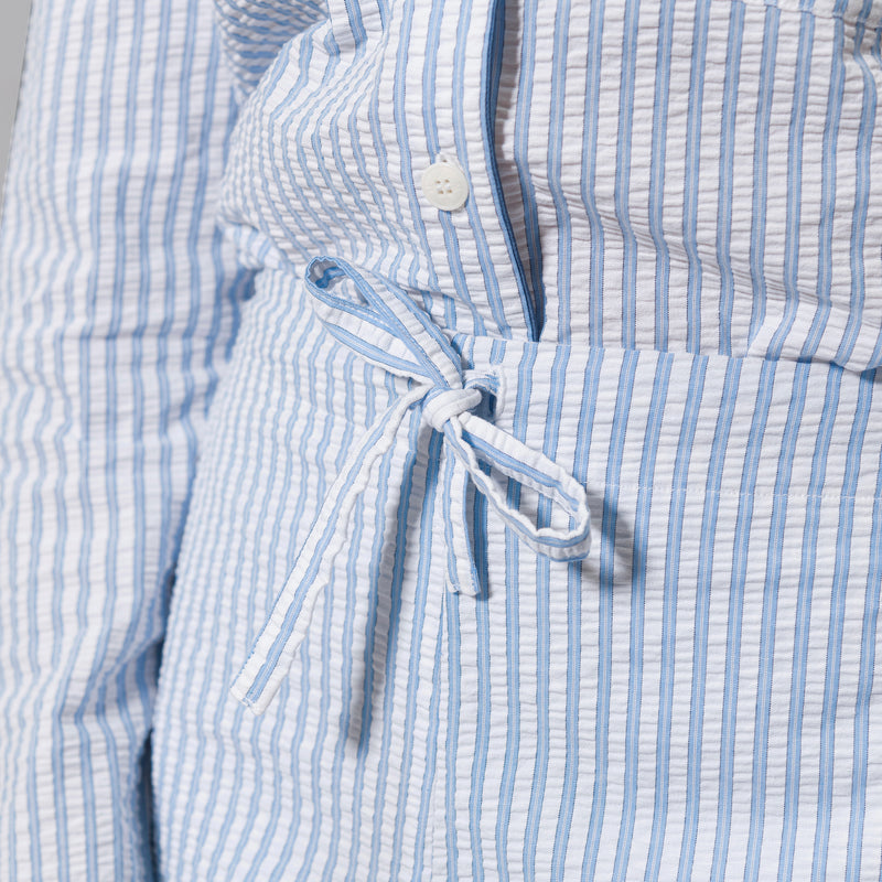 Matteo Pajama Set in Azure - View 3