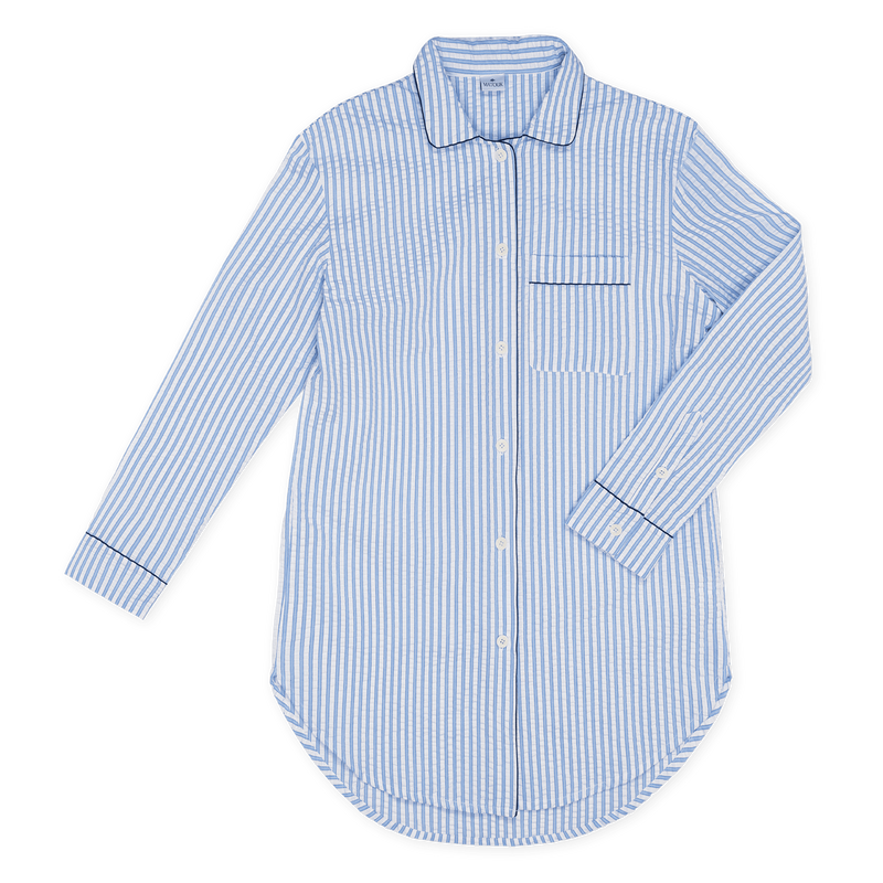 Matteo Sleep Shirt in Azure - View 1