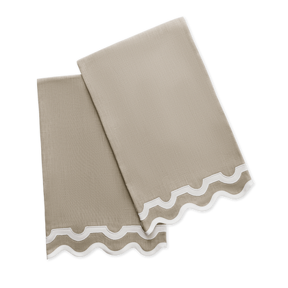 Warm beige Mirasol guest towels.