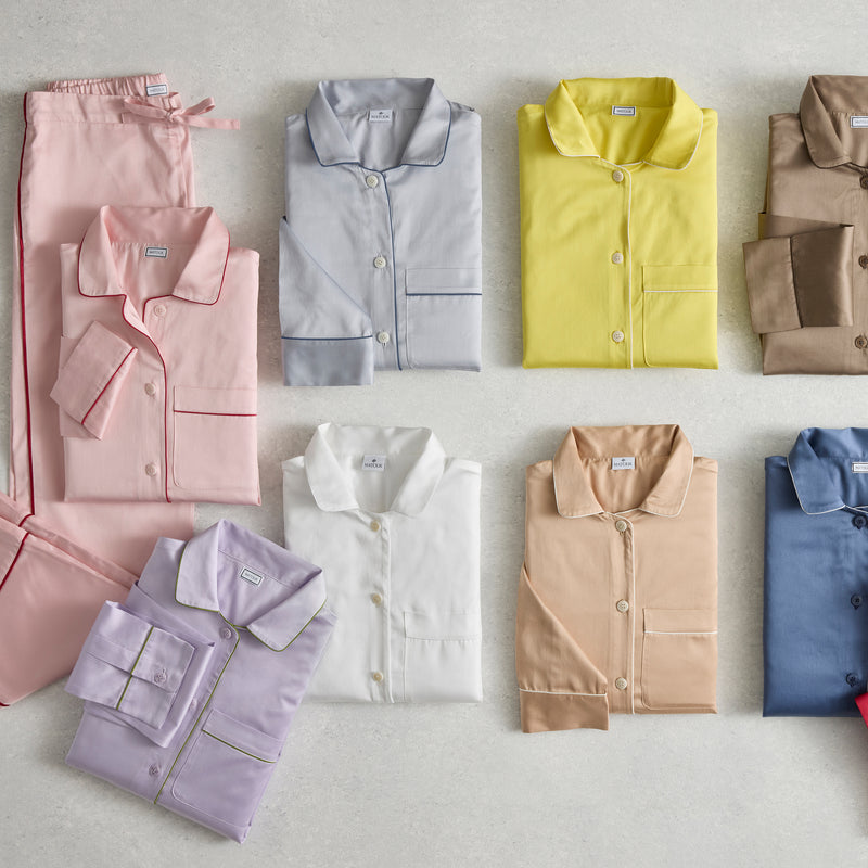 Nocturne Pajama Set in Pink &amp; Scarlet - View 1