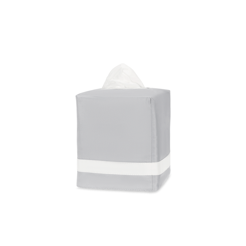Nocturne Tissue Box Cover in Dove &amp; Bone - View 1