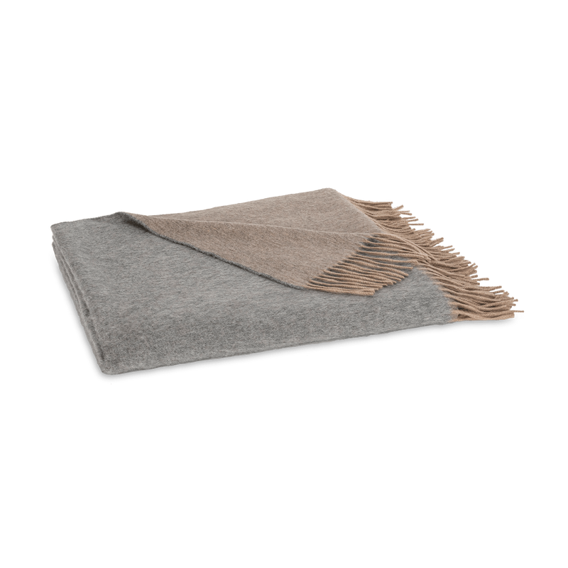 Paley Throw in Flannel Grey &amp; Natural - View 1