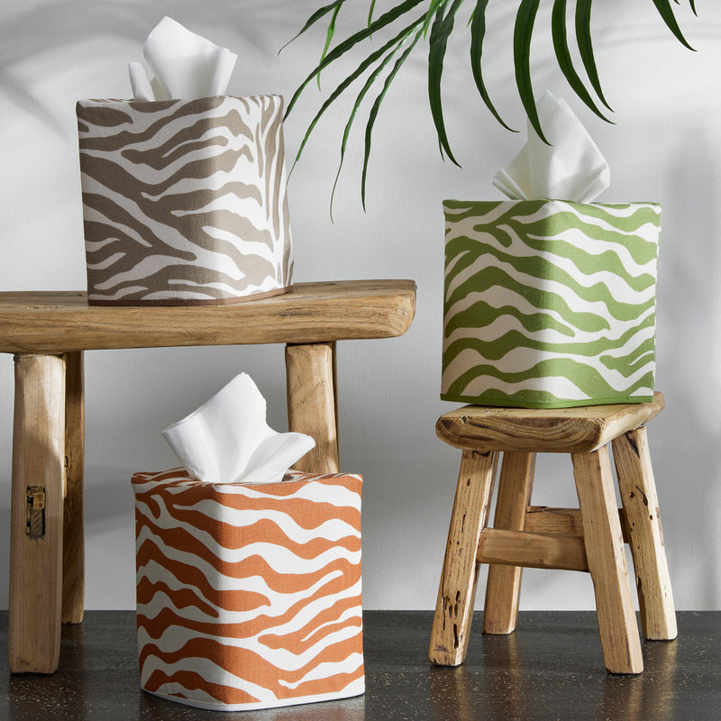 Regine Tissue Box Cover in Coconut - View 1