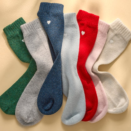 Sleeping socks styled lifestyle image.