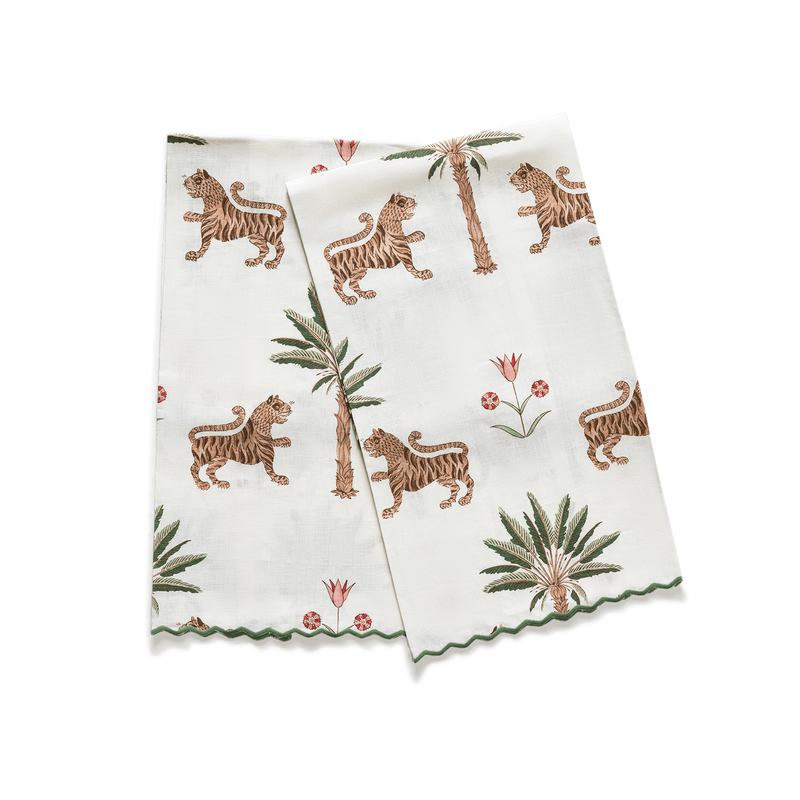 Tiger Palm Guest Towels - set of 2 in Tigereye - View 1