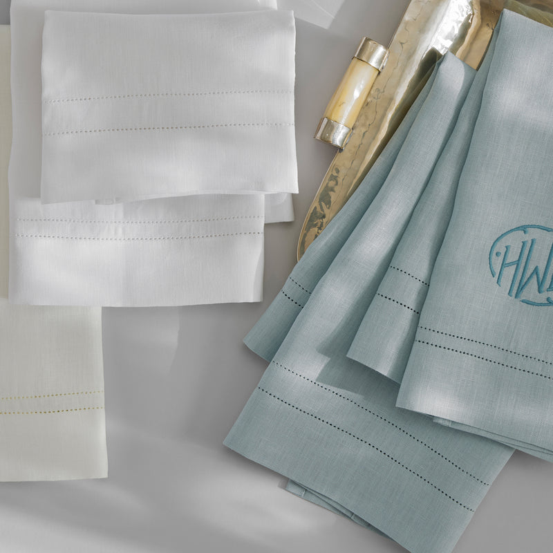 Valentina Hemstitch Guest Towels - set of 2 in Ivory - View 1