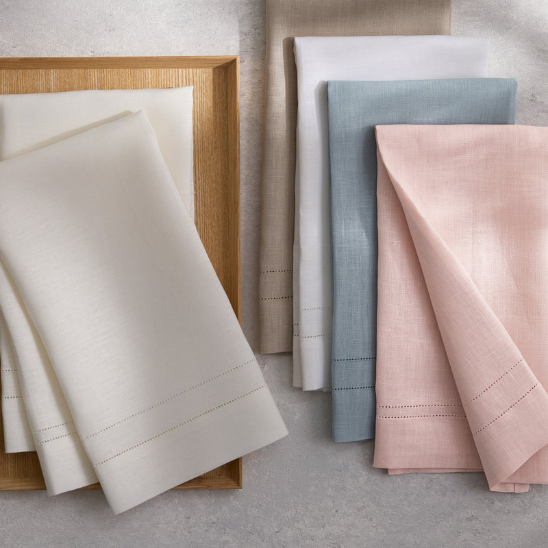Valentina Hemstitch Guest Towels - set of 2 in Ivory - View 4